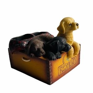 Vtg Hand Painted RedHead Since 1856 Desk Organizer